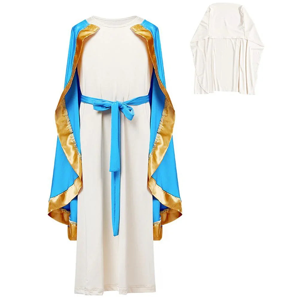 Girl shepherd Cosplay Sleeveless Robe Shawl Halloween Costumes for kids - Azufun