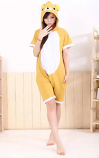 Rilakkuma Pajamas Animal Onesie Hoodie Kigurumi Short Sleeve Costume - Azufun