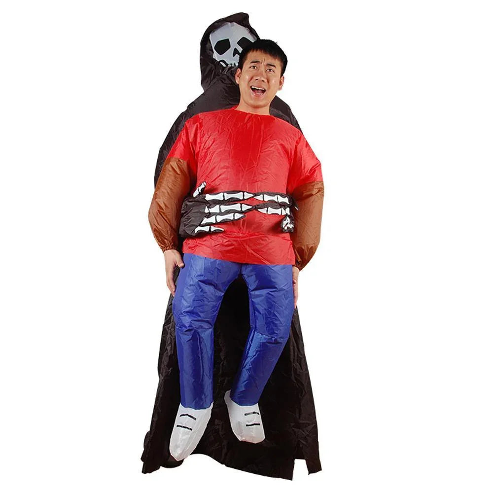 Inflatable Halloween Scary Skeleton Cosplay Costume - Azufun