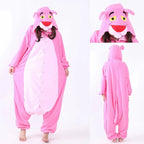 Pink Panther Kigurumi Animal Onesie Hoodie Pajamas - Azufun