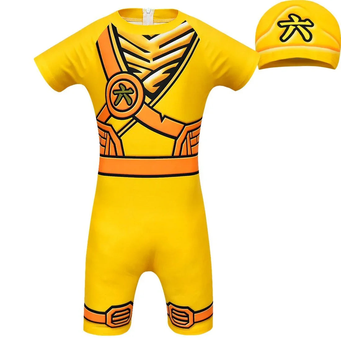 Children's play with wate new conjoined cosplay Boy phantom sets ninja kids ninjago costume Swim suit - Azufun
