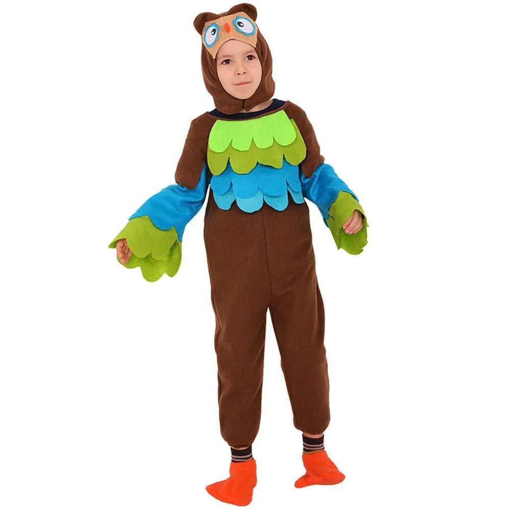 Baby Owl Cosplay Costume Halloween Romper Dress Up Outfit Jumpsuit For Toddlers Kids