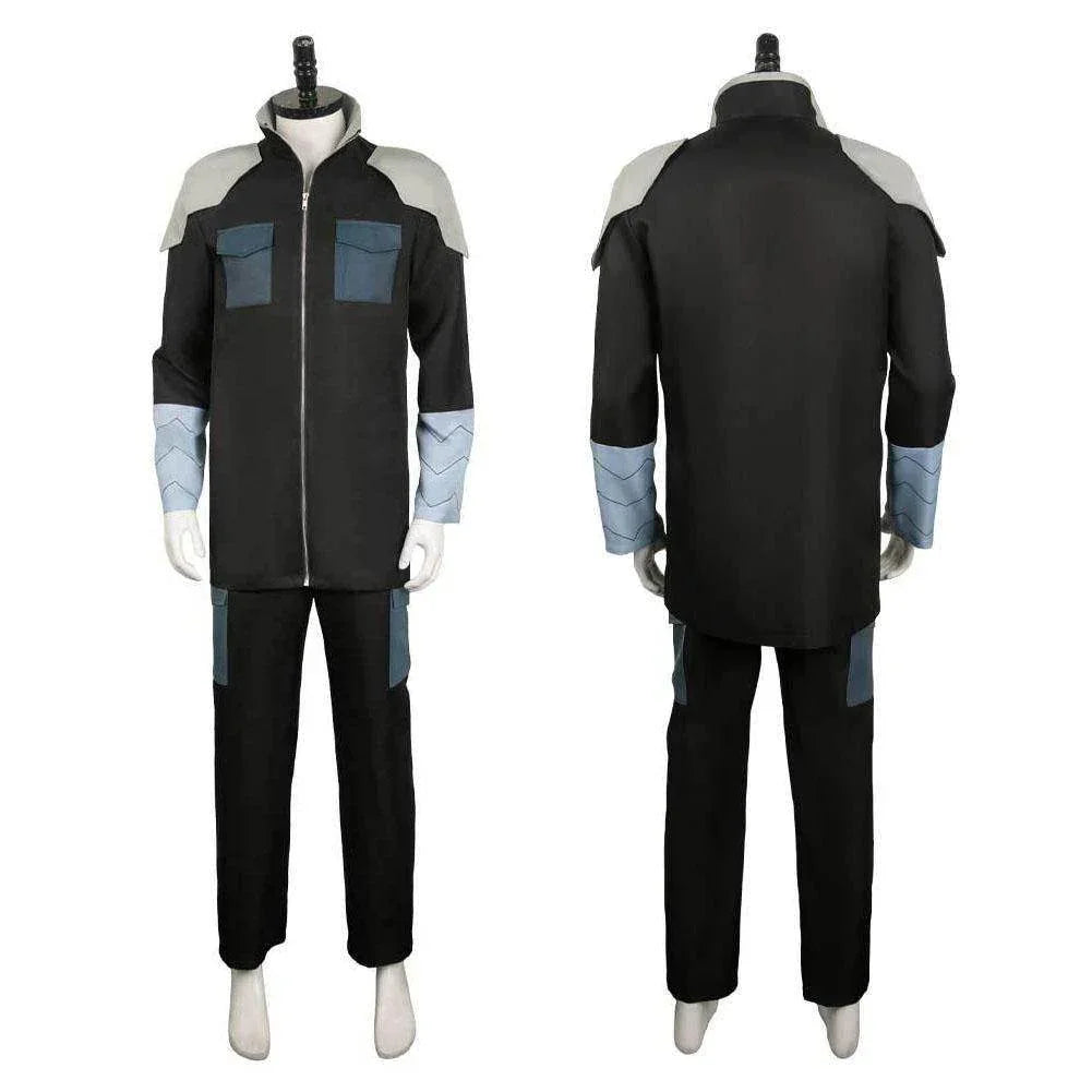 Kaiju No. 8 Soshiro Hoshina Black Team Uniform Cosplay Costume Male Role Play Outfit - Azufun