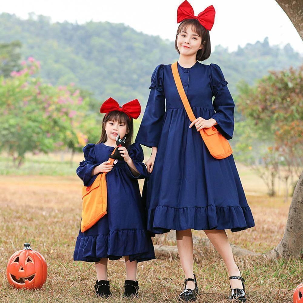 Kiki's Delivery Service Kiki and Gigi cosplay costumes dress for mom and me - Azufun