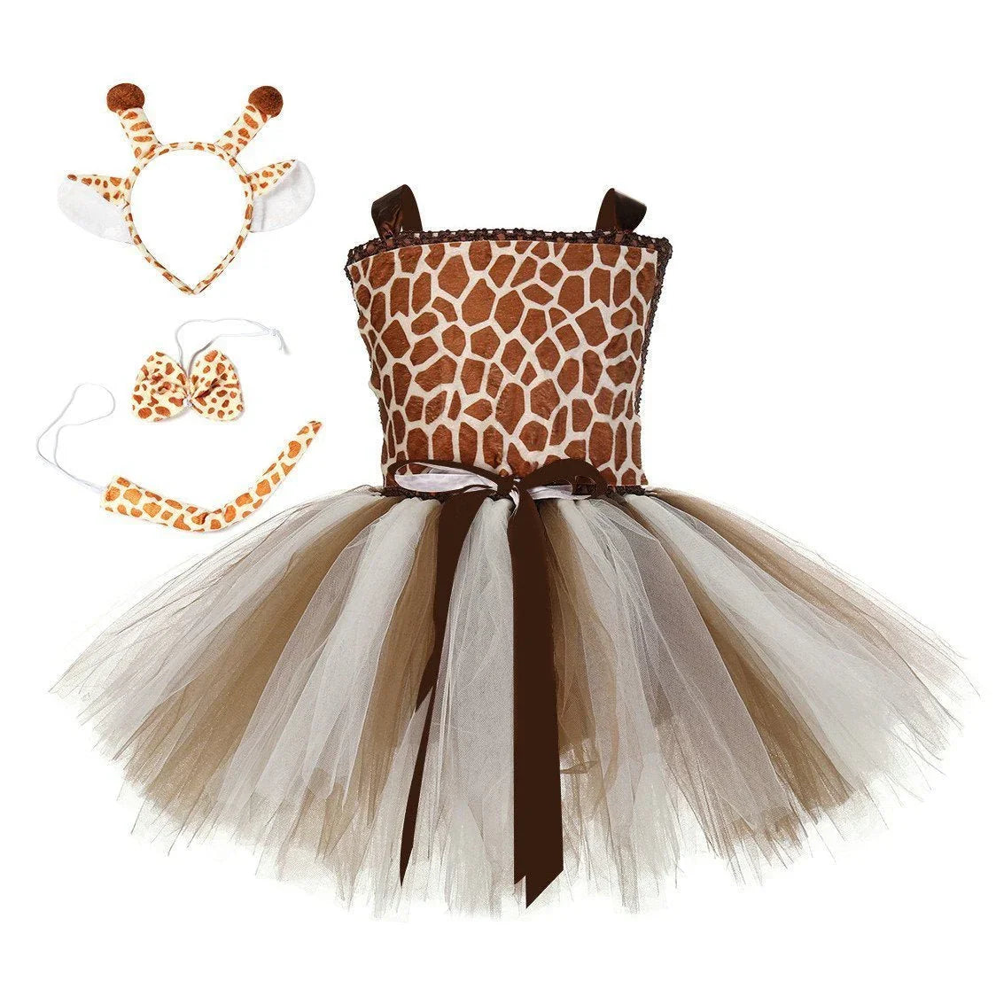 BuyMika Giraffe Zarafa Tutu Dress for Baby Girl Cartoon Costume Now Cheaper With 3 - 5 Days Ship - PajamasBuy