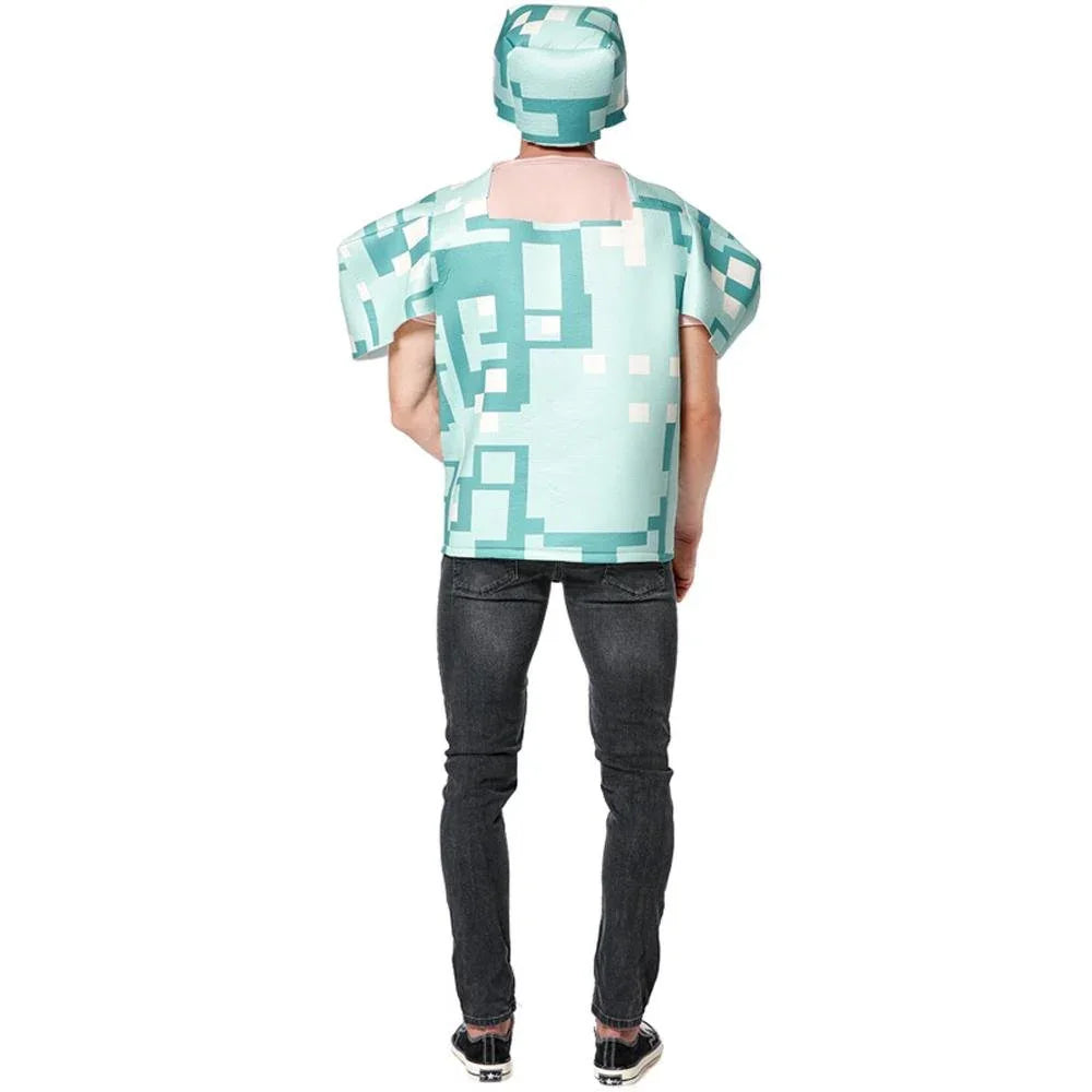BuyMinecraft Steve Pixel Square Prop Costume Now Cheaper With 3 - 5 Days Ship - PajamasBuy