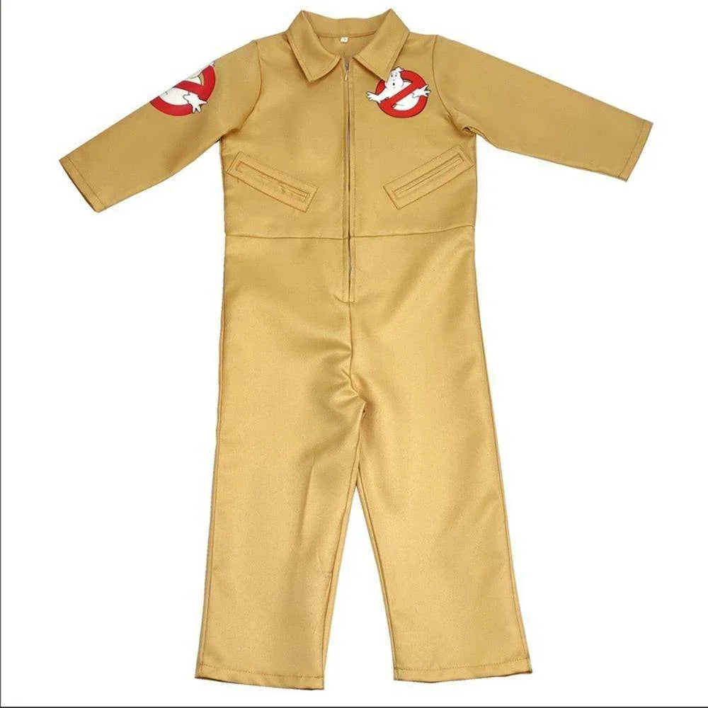 Movie Ghostbusters Costume Halloween Jumpsuit Carnival Suit Cosplay Kids - Azufun