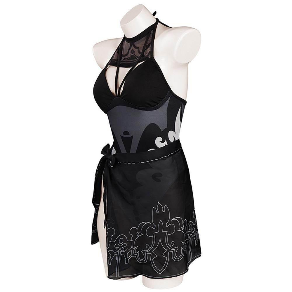 NieR Automata YoRHa No.2 Swimsuit Cosplay Costume Swimwear Outfits - Azufun