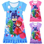 PJ Masks Pajamas Little Hero Nightgown for Toddler Kids Sleepwear Dress - Azufun