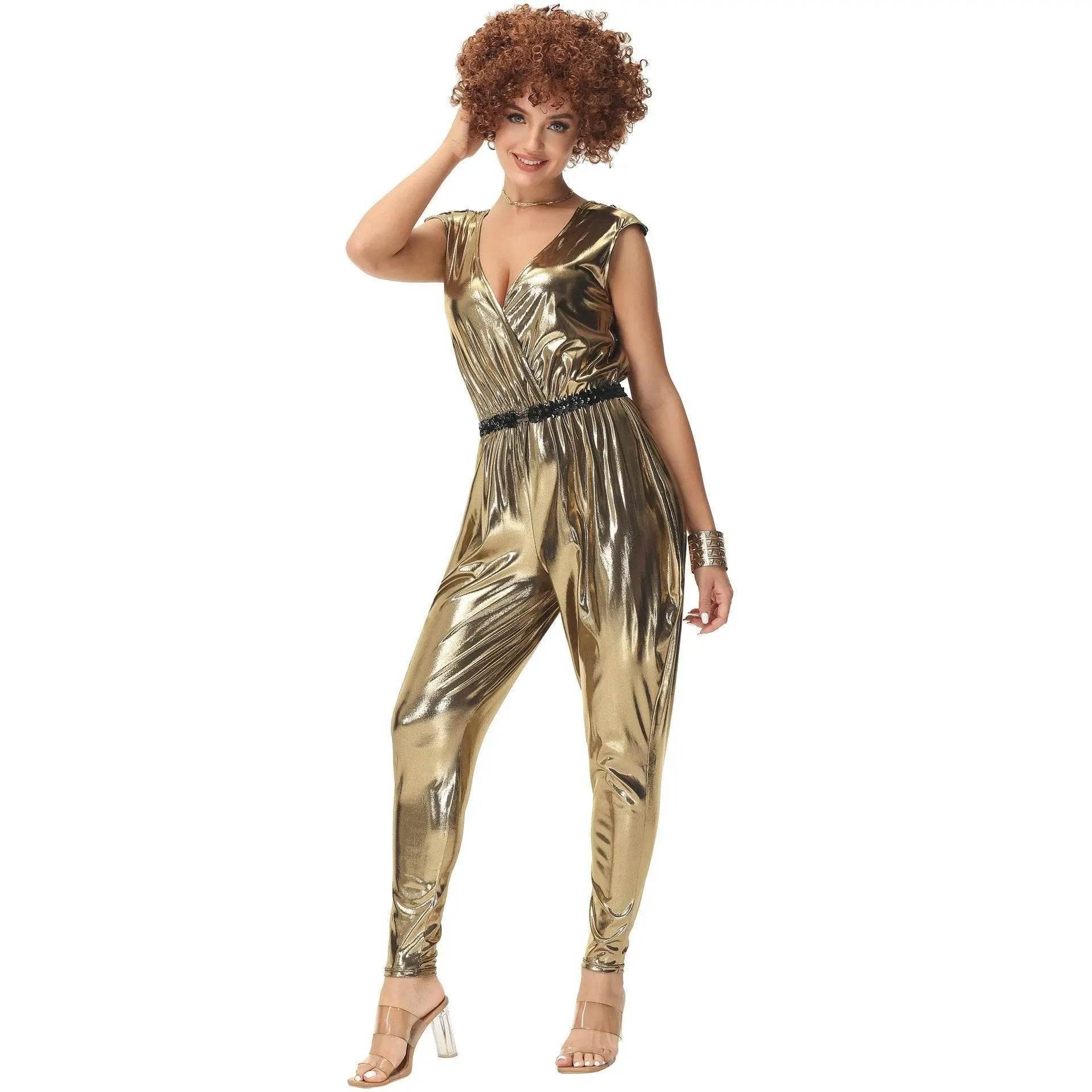 retro 80s hipster disco costumes music festival stage Carnival party - Azufun
