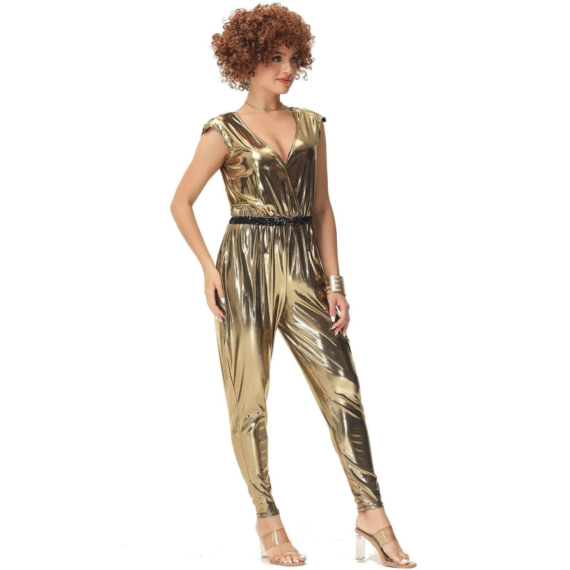 retro 80s hipster disco costumes music festival stage Carnival party - Azufun