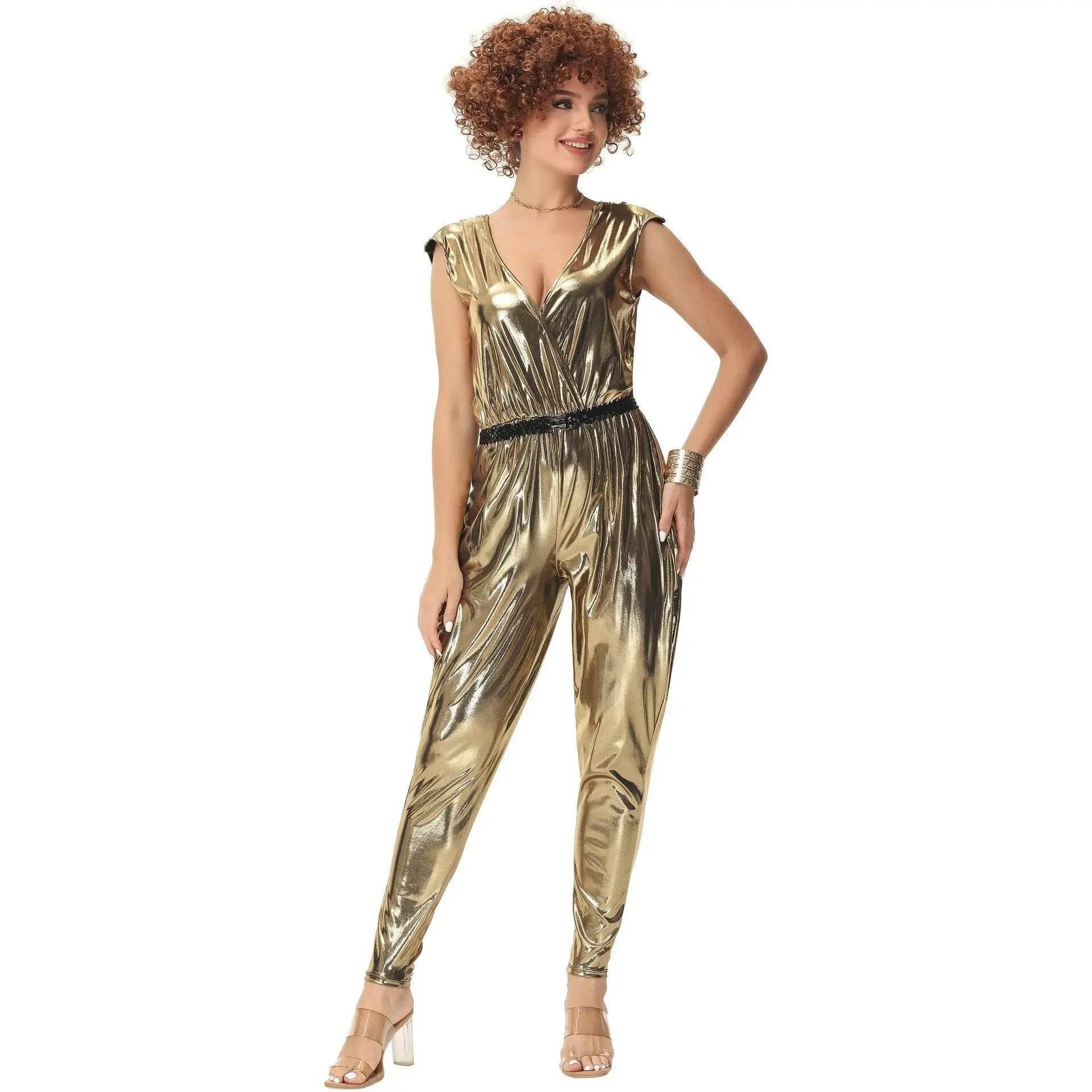 retro 80s hipster disco costumes music festival stage Carnival party - Azufun