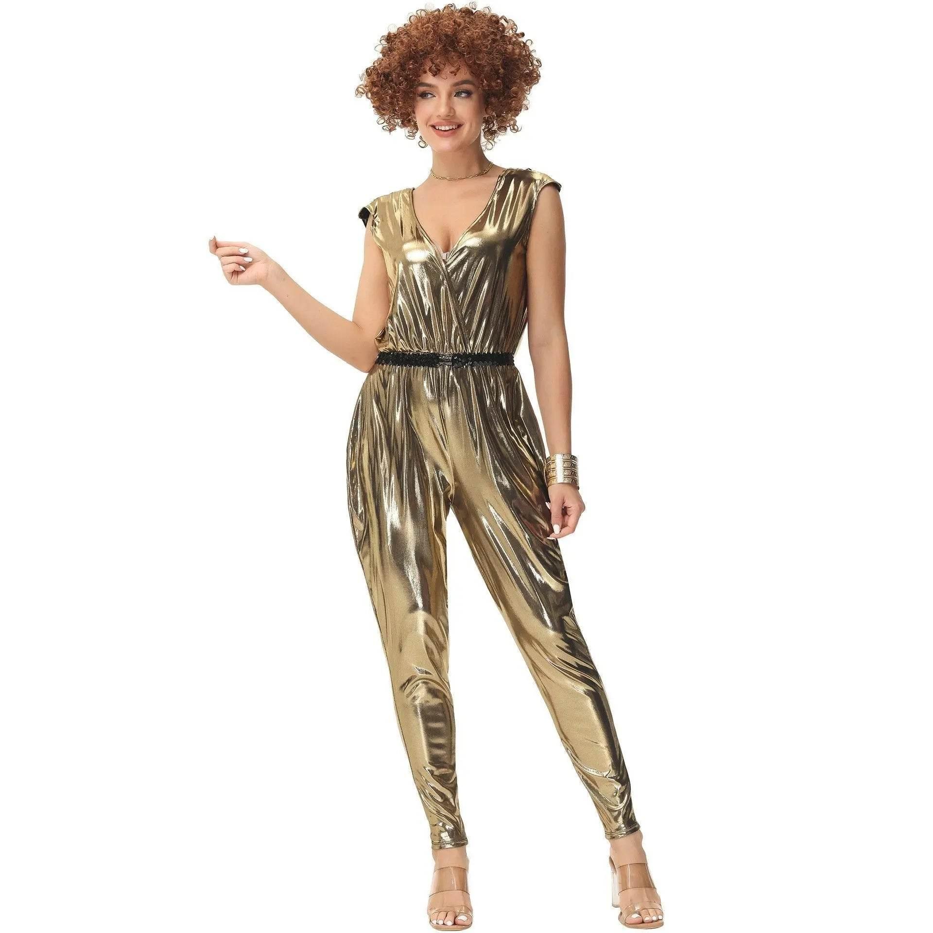 retro 80s hipster disco costumes music festival stage Carnival party - Azufun
