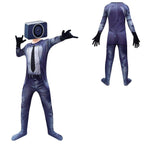 Skibidi Toilet Outfits Jumpsuit Mask Titan Tv man Cosplay Costume For Kids - Azufun