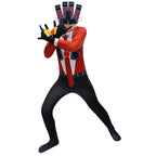Skibidi Toilet Outfits Orange Jumpsuit Mask Titan Tv man Cosplay Costume For Kids - Azufun
