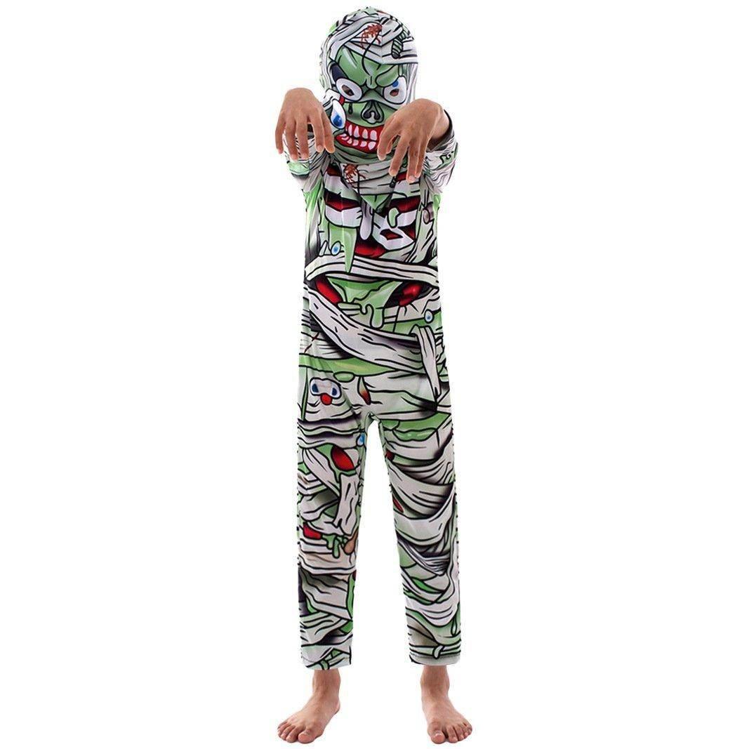 Teens Mysterious Mummy Costume Horror Fancy Dress Adult Egypt Costume - Azufun