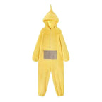 Teletubbies Tinky Winky Dipsy Po Laa-Laa Coral Fleece Onesies Pajamas for Adults Kids - Azufun