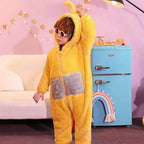 Teletubbies Tinky Winky Dipsy Po Laa-Laa Coral Fleece Onesies Pajamas for Adults Kids - Azufun