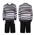 The Addams Family Wednesday Pugsley Costume Halloween Cosplay Carnival Suit Adults - Azufun