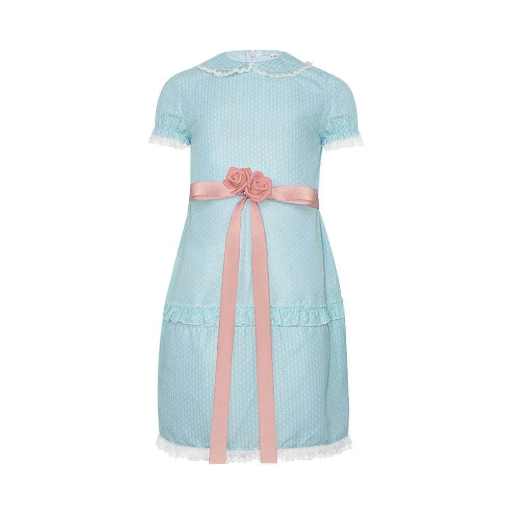 The Shining Twin Girls Cosplay Costume Halloween Dress for Kids - Azufun