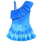 Trolls 3 Band Together Poppy Costume Princess Dress Bathing Swimsuit For kids - Azufun