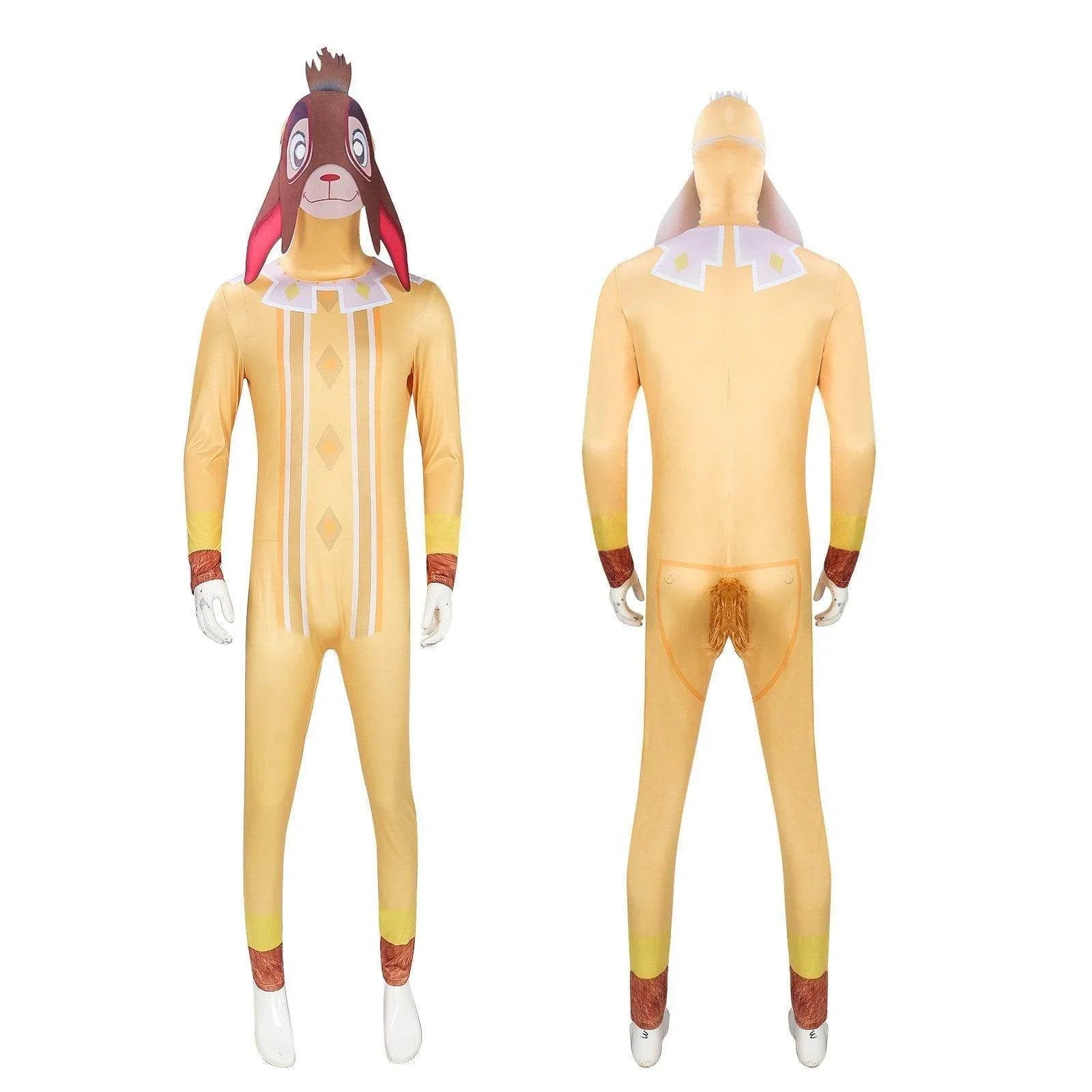 Wish Asha Valentino Cosplay Costume Adult Sheep Jumpsuit with Mask - Azufun